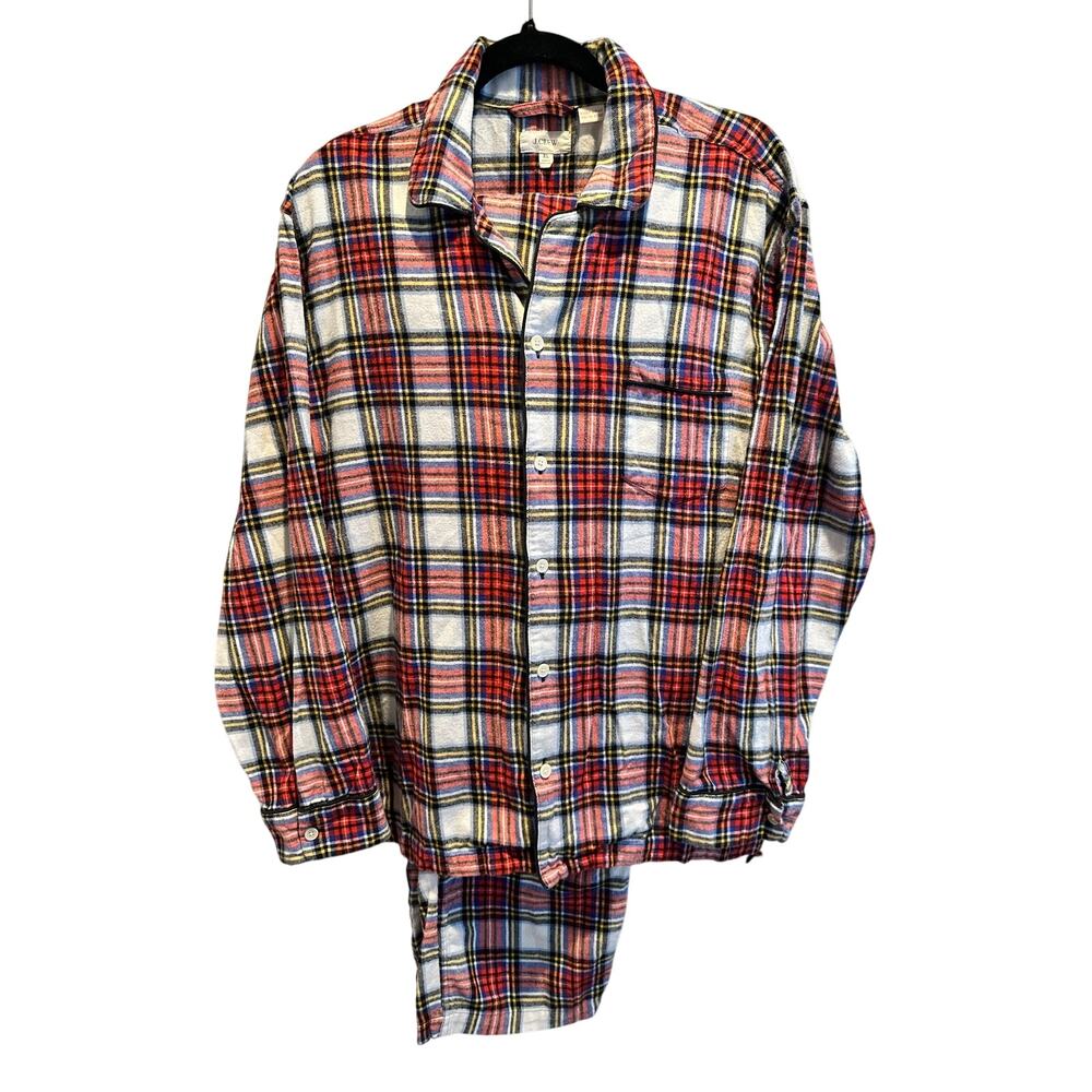 J. Crew 100% Cotton Plaid Flannel PJ Set W’s XL